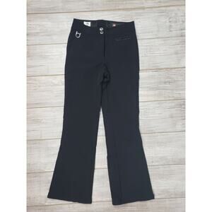 Metropolis Womens Ski Pants Sz 10 100% Nylon Black front and leg zipper